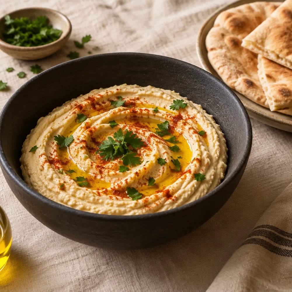 حمص بالطحينة